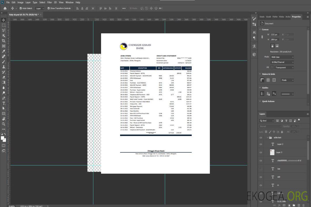 Modèle Excel et PDF de la banque Chinggis Khaan de Mongolie template Modèle Excel et PDF de la banque Chinggis Khaan de Mongolie template